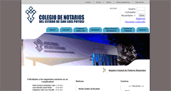 Desktop Screenshot of colegionotariosslp.com.mx