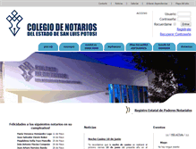 Tablet Screenshot of colegionotariosslp.com.mx